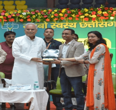 Honoured by Ex-CM Shri Bhupesh Baghel